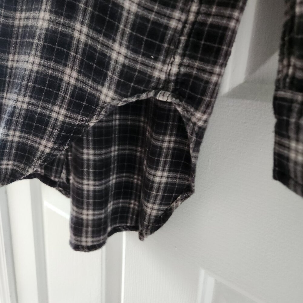 BDG Urban Outfitters Black White Plaid Long Sleeve Shirt Dress - Size M - Picture 6 of 10